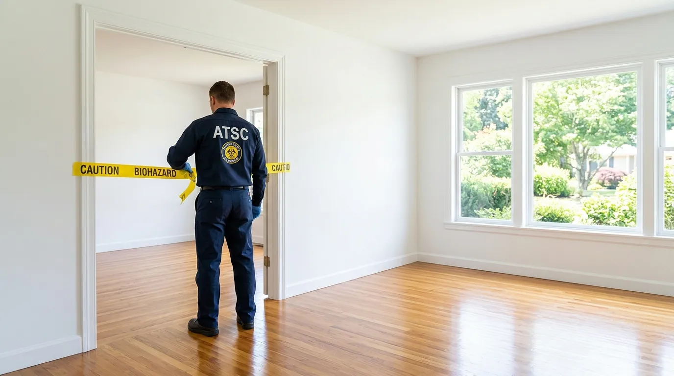 Certified biohazard cleanup crew performing Decomposition Cleanup in Summerville